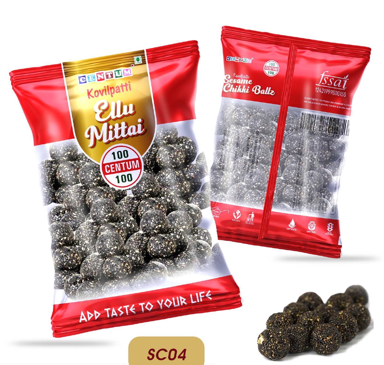 Sesame Chikki Ballz 150G